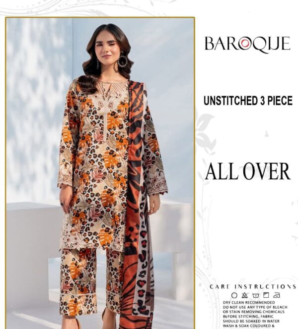Summer Arrival BAROQUE Digital Printed LAWN 3pc