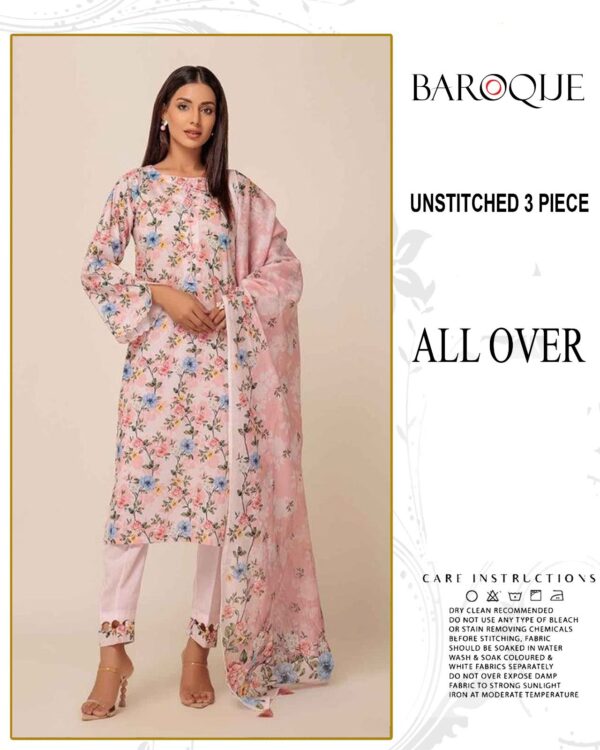Summer Arrival BAROQUE Digital Printed LAWN 3pc