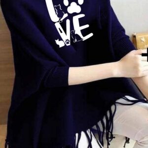 Women’s Winter Fleece Cape Shawl – Front Open Stylish Warm Outerwear 2025