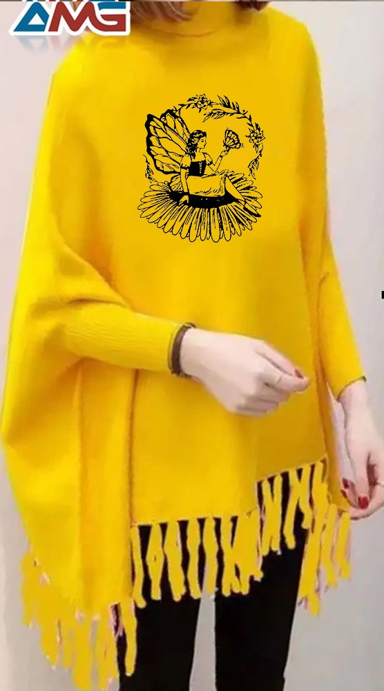 🧚♀️ Women’s Winter Fleece Cape Shawl – Front Open Design with Fairy Logo | Premium Warm Outerwear 2025 🧚♀️ - Image 3