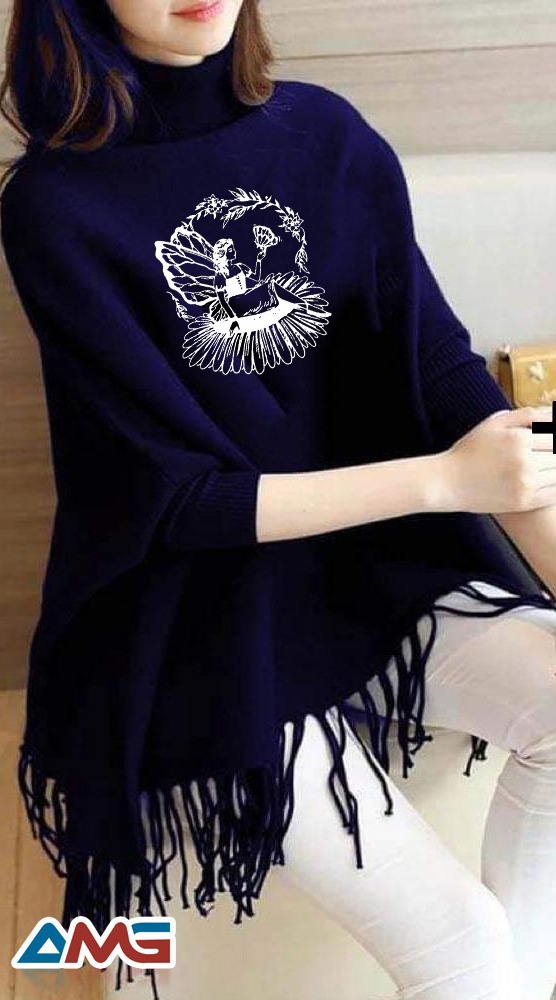 🧚♀️ Women’s Winter Fleece Cape Shawl – Front Open Design with Fairy Logo | Premium Warm Outerwear 2025 🧚♀️