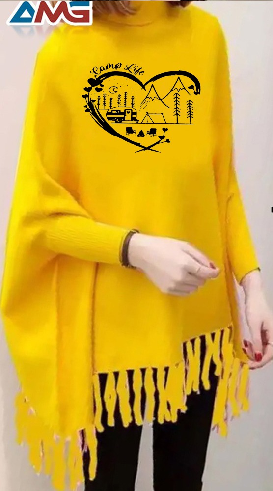 ❤️ Women’s Winter Fleece Cape Shawl – Front Open Design with Heart Logo | Stylish Warm Outerwear 2025 ❤️ - Image 8