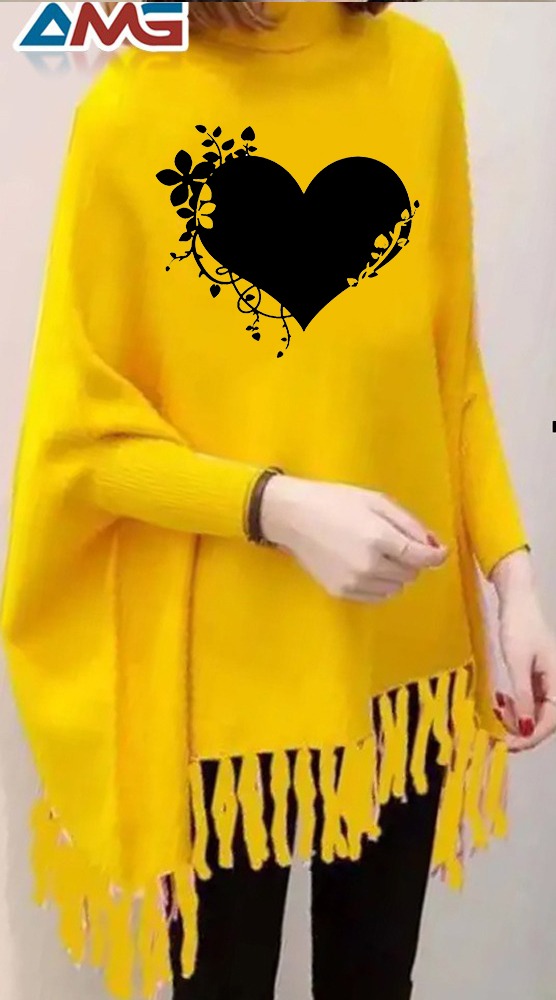 ❤️ Women’s Winter Fleece Cape Shawl – Front Open Design with Heart Logo | Stylish Warm Outerwear 2025 ❤️ - Image 13