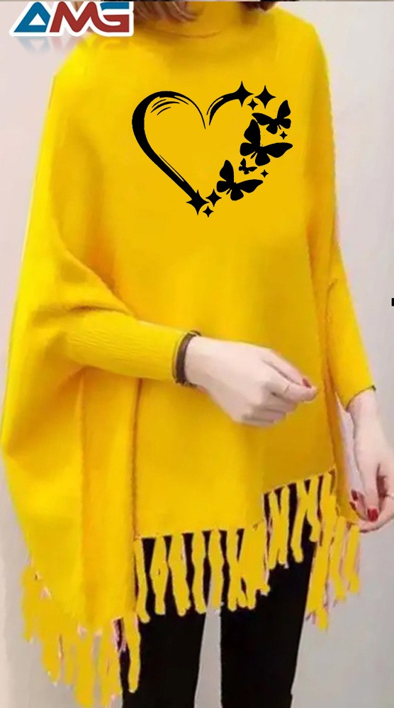 ❤️ Women’s Winter Fleece Cape Shawl – Front Open Design with Heart Logo | Stylish Warm Outerwear 2025 ❤️ - Image 16