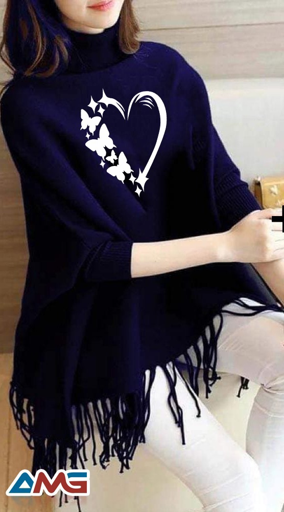 ❤️ Women’s Winter Fleece Cape Shawl – Front Open Design with Heart Logo | Stylish Warm Outerwear 2025 ❤️ - Image 17