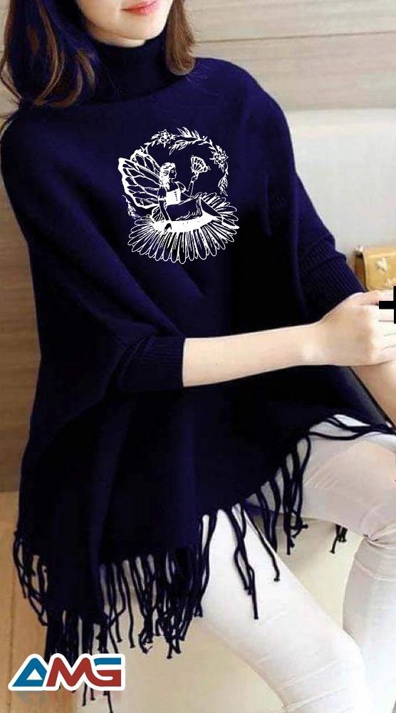 🧚♀️ Women’s Winter Fleece Cape Shawl – Front Open Design with Fairy Logo | Premium Warm Outerwear 2025 🧚♀️ - Image 7